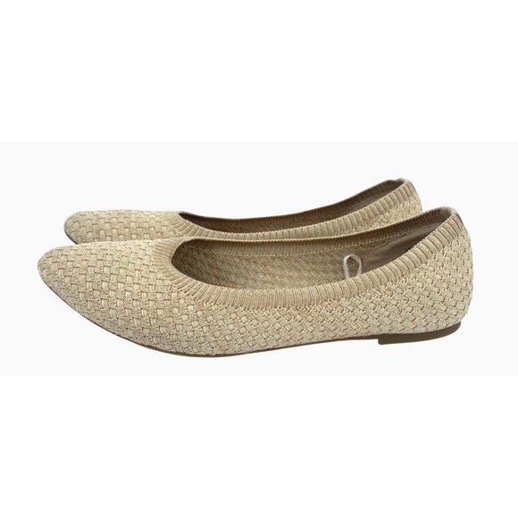 Seychelles Knit Ballet Flats Nesta womens 6.5 Memory Foam Insole Cream - Picture 5 of 10